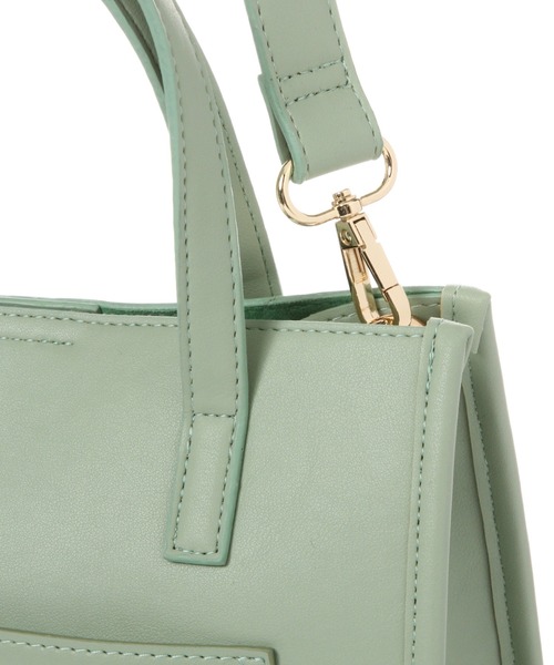 Me%(ミィパーセント)の「スクエアパイピングショルダーバッグ2(ショルダーバッグ・レディース・アイボリー/ピンクベージュ/ミント・FREE)」の21枚目の写真