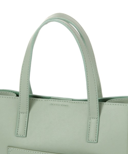 Me%(ミィパーセント)の「スクエアパイピングショルダーバッグ2(ショルダーバッグ・レディース・アイボリー/ピンクベージュ/ミント・FREE)」の22枚目の写真