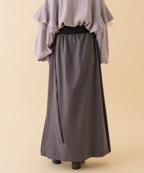 La SRIC（ラスリック）の「La SRIC チェック柄ZIPサイドラインスカート（スカート・レディース・キャメル/グレー・FREE）」の17枚目の写真