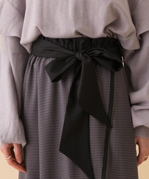 La SRIC（ラスリック）の「La SRIC チェック柄ZIPサイドラインスカート（スカート・レディース・キャメル/グレー・FREE）」の18枚目の写真