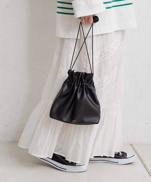 CIAOPANIC TYPY(チャオパニックティピー)の「cipty巾着ショルダーバッグ(ショルダーバッグ・レディース・ホワイト/ブラック/ベージュ/ブラウン/ミント・ONE SIZE)」の17枚目の写真