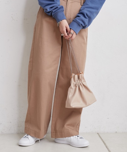 CIAOPANIC TYPY(チャオパニックティピー)の「cipty巾着ショルダーバッグ(ショルダーバッグ・レディース・ホワイト/ブラック/ベージュ/ブラウン/ミント・ONE SIZE)」の15枚目の写真