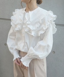 CORNERS | ダブルフリルビッグカラーブラウス(Tシャツ/カットソー)