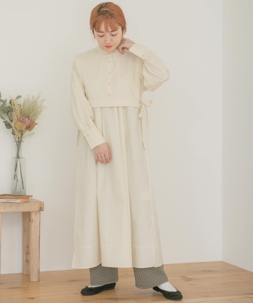 ITEMS URBANRESEARCH(アイテムズ アーバンリサーチ)の「ベストセットシャツワンピース(シャツワンピース・レディース・オフホワイト/ブルー系その他/チャコールグレー・FREE)」の16枚目の写真