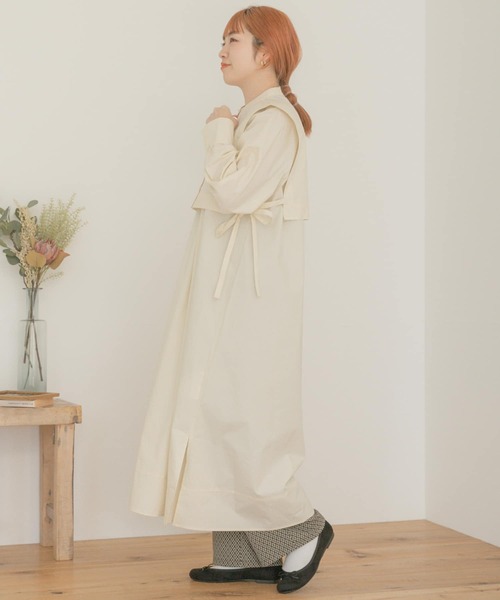 ITEMS URBANRESEARCH(アイテムズ アーバンリサーチ)の「ベストセットシャツワンピース(シャツワンピース・レディース・オフホワイト/ブルー系その他/チャコールグレー・FREE)」の10枚目の写真