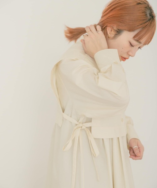 ITEMS URBANRESEARCH(アイテムズ アーバンリサーチ)の「ベストセットシャツワンピース(シャツワンピース・レディース・オフホワイト/ブルー系その他/チャコールグレー・FREE)」の11枚目の写真