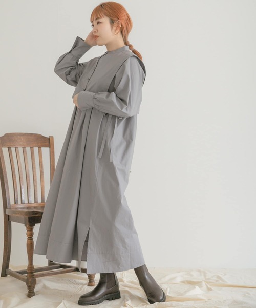 ITEMS URBANRESEARCH(アイテムズ アーバンリサーチ)の「ベストセットシャツワンピース(シャツワンピース・レディース・オフホワイト/ブルー系その他/チャコールグレー・FREE)」の20枚目の写真