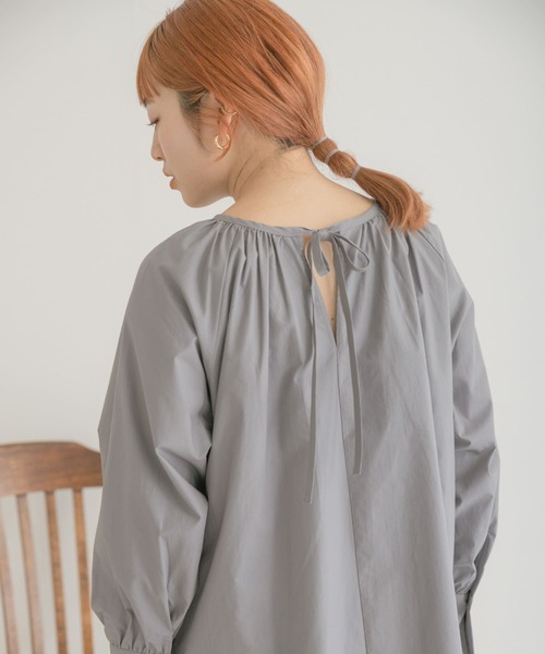 ITEMS URBANRESEARCH(アイテムズ アーバンリサーチ)の「ベストセットシャツワンピース(シャツワンピース・レディース・オフホワイト/ブルー系その他/チャコールグレー・FREE)」の8枚目の写真