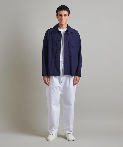 LOEFF（ロエフ）の「＜LOEFF（ロエフ）＞コットン フライト シャツジャケット UNISEX（その他アウター・メンズ・ホワイト/ネイビー・1/2/0）」の10枚目の写真