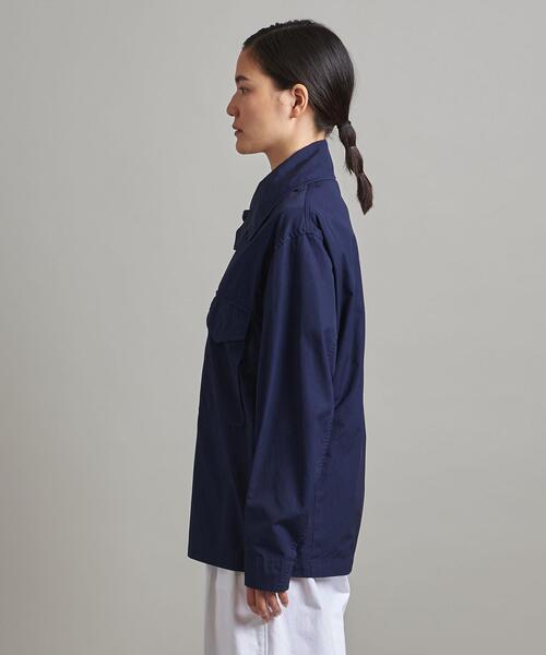 LOEFF（ロエフ）の「＜LOEFF（ロエフ）＞コットン フライト シャツジャケット UNISEX（その他アウター・メンズ・ホワイト/ネイビー・1/2/0）」の7枚目の写真