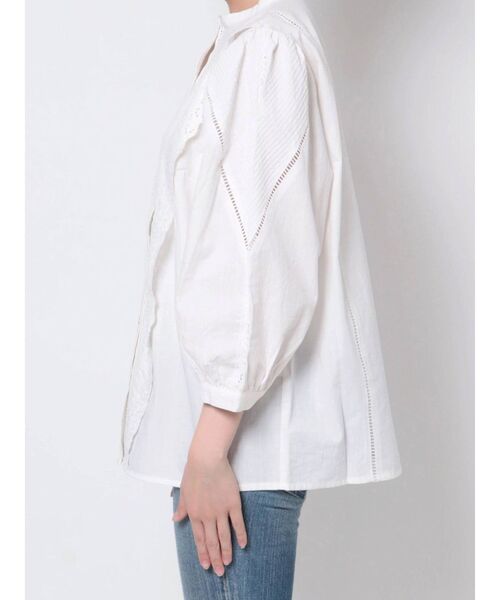 Ungrid(アングリッド)の「コットンフリルブラウス(シャツ/ブラウス・レディース・ブラック/オフホワイト・FREE)」の7枚目の写真