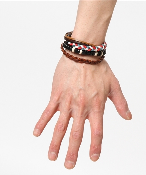 WEGO（ウィゴー）の「WEGO/ウッドセットブレスレット（ブレスレット・メンズ・その他1・FREE）」の6枚目の写真