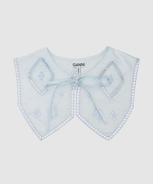 GANNI（ガニー）の「Broderie Anglaise（付け襟・レディース・ブルー系その他/グリーン・ONE SIZE）」の2枚目の写真