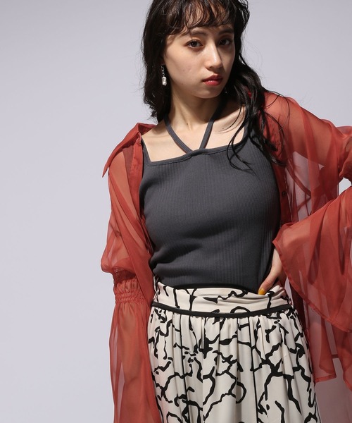 HARE（ハレ）の「ストリングタンク(HARE)（タンクトップ・レディース・ホワイト/ブラック/グレー・FREE）」の3枚目の写真