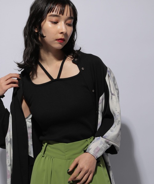 HARE（ハレ）の「ストリングタンク(HARE)（タンクトップ・レディース・ホワイト/ブラック/グレー・FREE）」の6枚目の写真