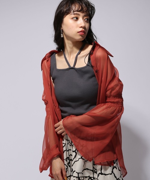 HARE（ハレ）の「ストリングタンク(HARE)（タンクトップ・レディース・ホワイト/ブラック/グレー・FREE）」の10枚目の写真