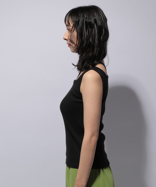 HARE（ハレ）の「ストリングタンク(HARE)（タンクトップ・レディース・ホワイト/ブラック/グレー・FREE）」の19枚目の写真