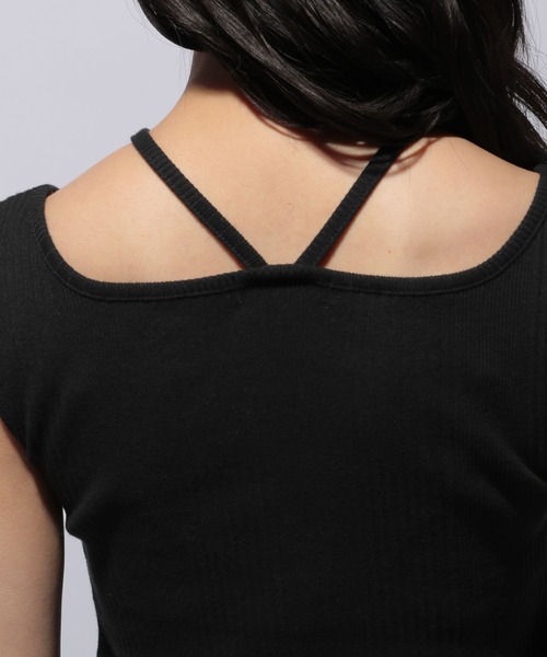 HARE（ハレ）の「ストリングタンク(HARE)（タンクトップ・レディース・ホワイト/ブラック/グレー・FREE）」の9枚目の写真