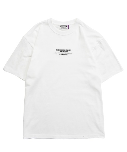 DOUBLE STEAL(ダブルスティール)の「Standard Embroidery 半袖Tシャツ(Tシャツ/カットソー・メンズ・ホワイト/ブラック/カーキ/グリーン/ブルーグレー・MEDIUM/LARGE/X-LARGE/XX-LARGE)」の2枚目の写真