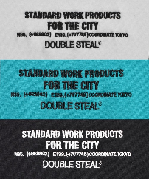 DOUBLE STEAL(ダブルスティール)の「Standard Embroidery 半袖Tシャツ(Tシャツ/カットソー・メンズ・ホワイト/ブラック/カーキ/グリーン/ブルーグレー・MEDIUM/LARGE/X-LARGE/XX-LARGE)」の9枚目の写真