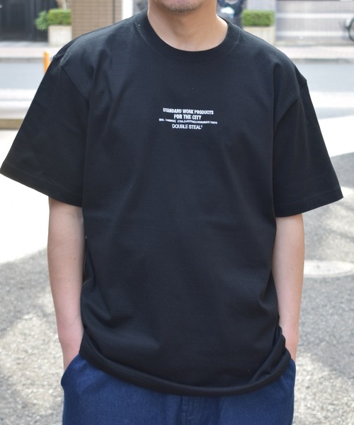 DOUBLE STEAL(ダブルスティール)の「Standard Embroidery 半袖Tシャツ(Tシャツ/カットソー・メンズ・ホワイト/ブラック/カーキ/グリーン/ブルーグレー・MEDIUM/LARGE/X-LARGE/XX-LARGE)」の19枚目の写真