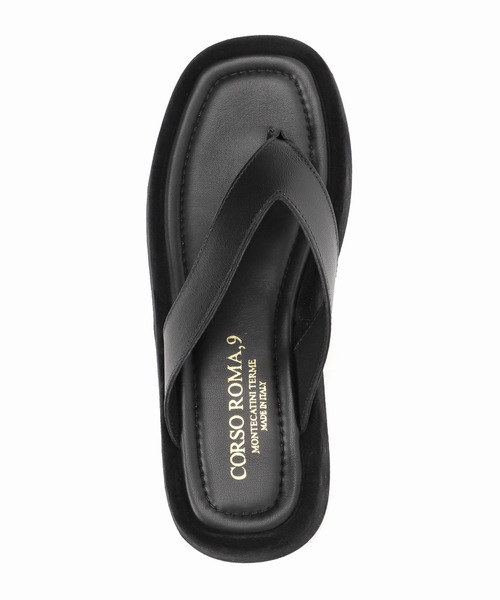 CORSO ROMA，9（コルソローマ）の「CORSO ROMA 9 レザーアツゾコトングサンダル（サンダル・レディース・キャメル/ブラック系その他・36/37/38）」の15枚目の写真