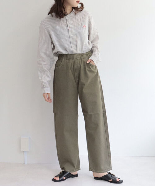 DANTON（ダントン）の「【WEB限定】【DANTON/ダントン】BAND COLLAR SHIRT L/S　＃JD-3606 KLP（シャツ/ブラウス・レディース・ブラック系その他3/ブルー系その他7・38）」の8枚目の写真