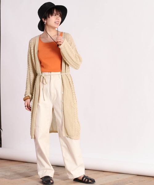 cepo(セポ)の「スカシアミニットカーデワンピース 2WAY(ワンピース・レディース・オフホワイト/ブラウン・M)」の11枚目の写真