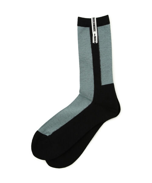 MARCOMONDE（マルコモンド）の「MARCOMONDE（マルコモンド）NCMM-003 / Side Line ソックス/メンズ（ソックス/靴下・メンズ・ホワイト/オレンジ/ブルー・FREE）」の2枚目の写真