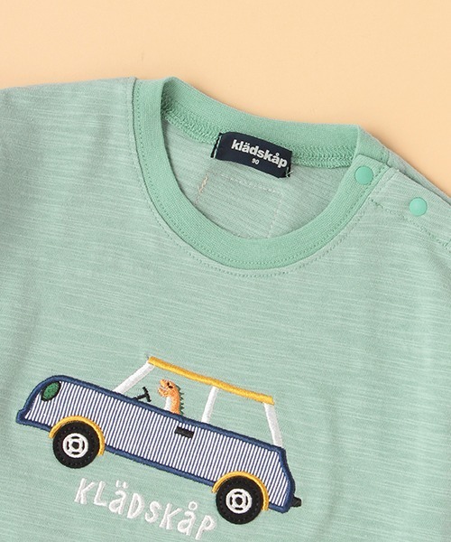 kladskap(クレードスコープ)の「車アップリケベストレイヤード風5分袖Tシャツ(Tシャツ/カットソー・キッズ・ブルー/チャコール・110cm/130cm/120cm/90cm/100cm)」の5枚目の写真