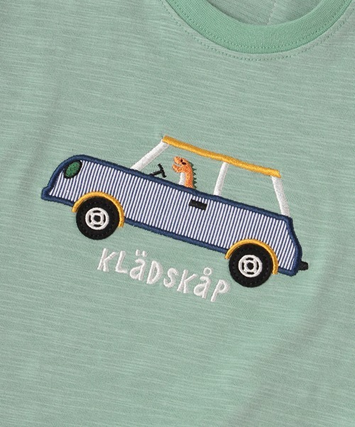 kladskap(クレードスコープ)の「車アップリケベストレイヤード風5分袖Tシャツ(Tシャツ/カットソー・キッズ・ブルー/チャコール・110cm/130cm/120cm/90cm/100cm)」の8枚目の写真