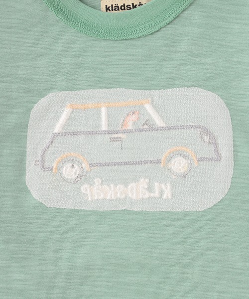 kladskap(クレードスコープ)の「車アップリケベストレイヤード風5分袖Tシャツ(Tシャツ/カットソー・キッズ・ブルー/チャコール・110cm/130cm/120cm/90cm/100cm)」の9枚目の写真