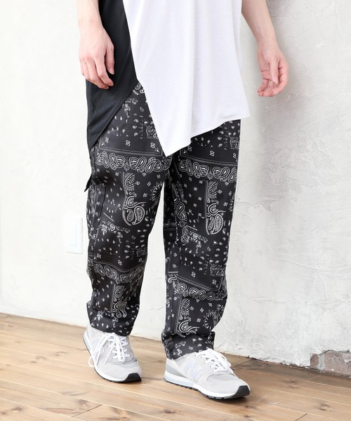 TopIsm（トップイズム）の「総柄無地シェフパンツ/カラーパンツ（その他パンツ・メンズ・ブラック/ベージュ/チャコールグレー/カーキ/ライトブルー/ネイビー/グレー系カモフラージュ/レオパード/ブラック系その他/チェック/ストライプ・M/L/LL）」の3枚目の写真