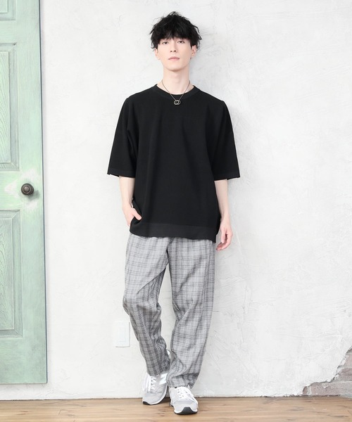 TopIsm（トップイズム）の「総柄無地シェフパンツ/カラーパンツ（その他パンツ・メンズ・ブラック/ベージュ/チャコールグレー/カーキ/ライトブルー/ネイビー/グレー系カモフラージュ/レオパード/ブラック系その他/チェック/ストライプ・M/L/LL）」の22枚目の写真