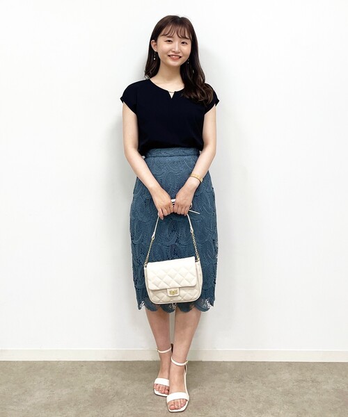 index（インデックス）の「◆キルティングバッグルバッグ（ショルダーバッグ・レディース・ブラック/オフホワイト・00）」の12枚目の写真