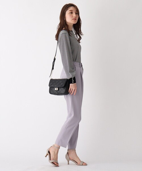 index（インデックス）の「◆キルティングバッグルバッグ（ショルダーバッグ・レディース・ブラック/オフホワイト・00）」の3枚目の写真