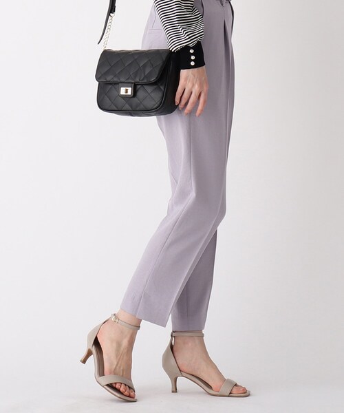 index（インデックス）の「◆キルティングバッグルバッグ（ショルダーバッグ・レディース・ブラック/オフホワイト・00）」の6枚目の写真