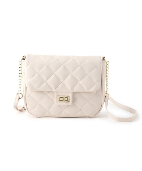 index（インデックス）の「◆キルティングバッグルバッグ（ショルダーバッグ・レディース・ブラック/オフホワイト・00）」の8枚目の写真