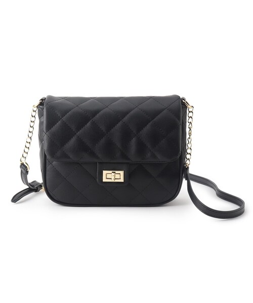 index（インデックス）の「◆キルティングバッグルバッグ（ショルダーバッグ・レディース・ブラック/オフホワイト・00）」の18枚目の写真