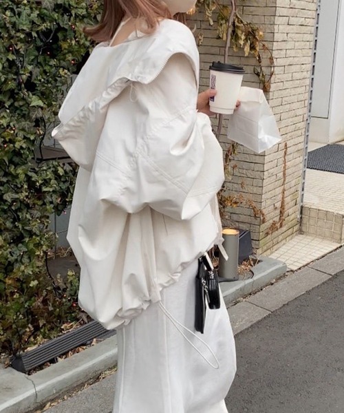 one after another NICE CLAUP(ワンアフターアナザーナイスクラップ)の「ユーティリティマウンテンパーカー(マウンテンパーカー・レディース・アイボリー/ブラック・FREE)」の8枚目の写真