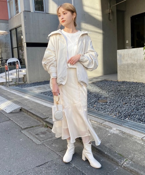 one after another NICE CLAUP(ワンアフターアナザーナイスクラップ)の「ユーティリティマウンテンパーカー(マウンテンパーカー・レディース・アイボリー/ブラック・FREE)」の20枚目の写真