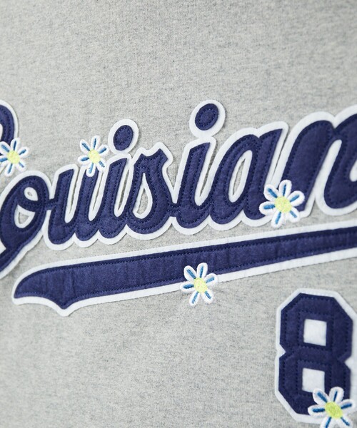 FREAK'S STORE（フリークスストア）の「FREAK'S STORE/フリークスストア フェルトロゴ  フラワー刺繍TEE/サガラ/刺繍/チームロゴ/花柄（Tシャツ/カットソー・メンズ・ホワイト/ブラック/グレー/アッシュグレー/グリーン/ネイビー・SMALL/MEDIUM/LARGE）」の8枚目の写真