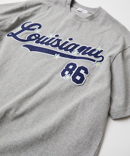 FREAK'S STORE（フリークスストア）の「FREAK'S STORE/フリークスストア フェルトロゴ  フラワー刺繍TEE/サガラ/刺繍/チームロゴ/花柄（Tシャツ/カットソー・メンズ・ホワイト/ブラック/グレー/アッシュグレー/グリーン/ネイビー・SMALL/MEDIUM/LARGE）」の10枚目の写真