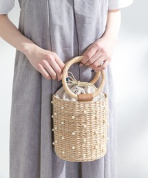 F by ROSSO | F by ROSSO　パールカゴバッグ(かごバッグ)