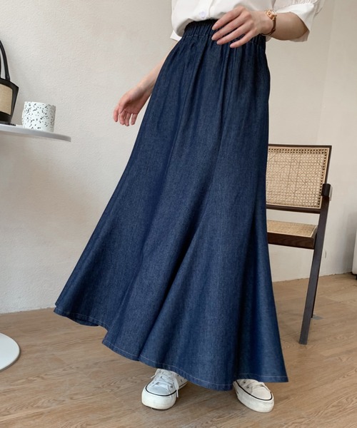 ABITOKYO（アビトーキョー）の「スリットデニムマーメイドスカート（デニムスカート・レディース・ブラック/インディゴブルー・S/M）」の16枚目の写真