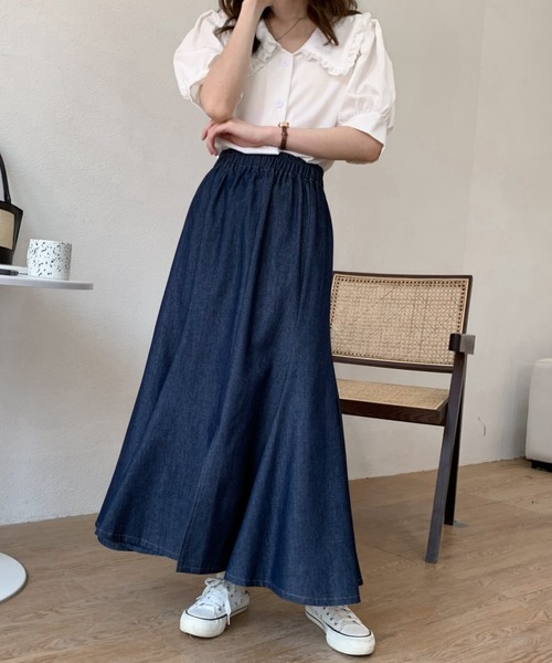 ABITOKYO（アビトーキョー）の「スリットデニムマーメイドスカート（デニムスカート・レディース・ブラック/インディゴブルー・S/M）」の15枚目の写真