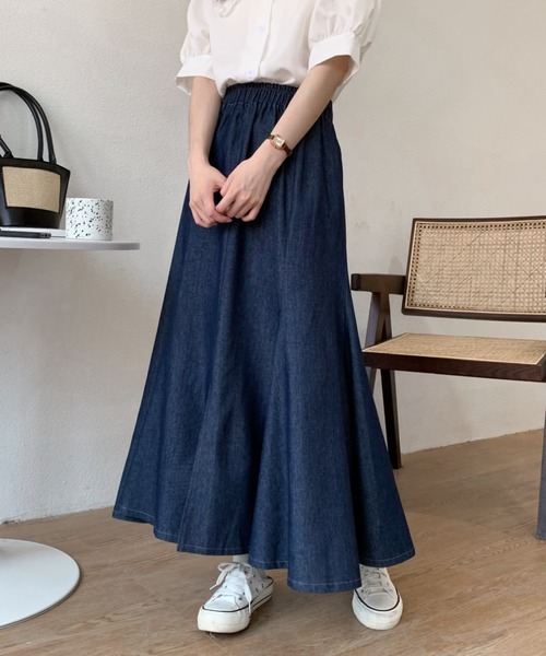 ABITOKYO（アビトーキョー）の「スリットデニムマーメイドスカート（デニムスカート・レディース・ブラック/インディゴブルー・S/M）」の13枚目の写真