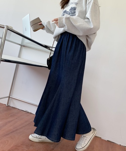 ABITOKYO（アビトーキョー）の「スリットデニムマーメイドスカート（デニムスカート・レディース・ブラック/インディゴブルー・S/M）」の22枚目の写真