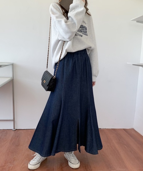 ABITOKYO（アビトーキョー）の「スリットデニムマーメイドスカート（デニムスカート・レディース・ブラック/インディゴブルー・S/M）」の19枚目の写真