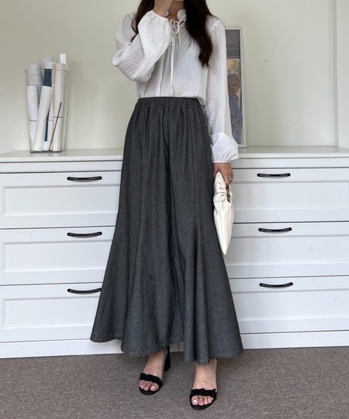 ABITOKYO（アビトーキョー）の「スリットデニムマーメイドスカート（デニムスカート・レディース・ブラック/インディゴブルー・S/M）」の4枚目の写真